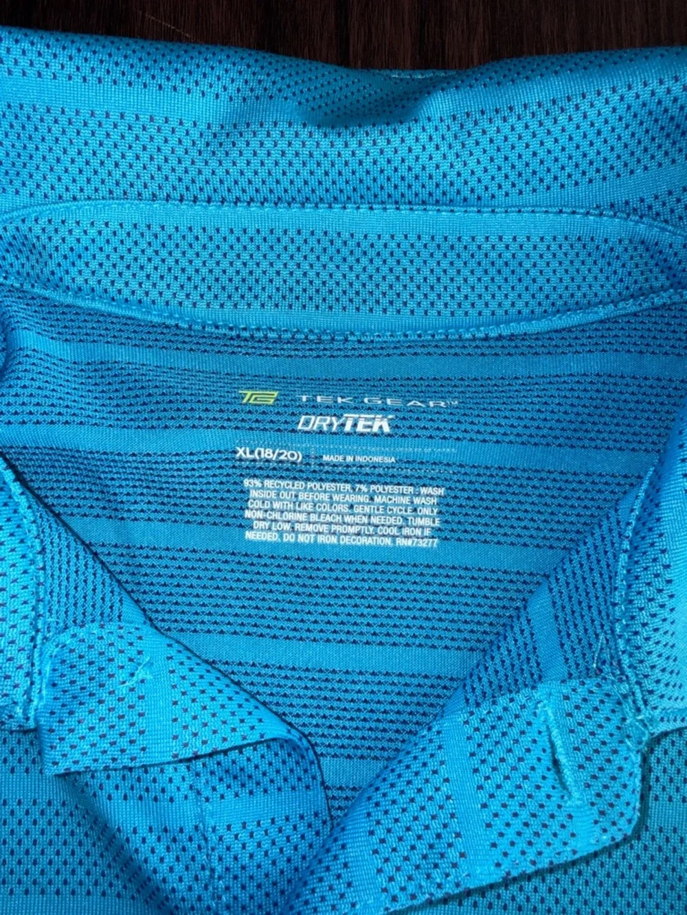 tek gear Bright Aqua Performance Polo - Picture 3 of 5